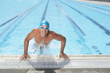 lap swimming man