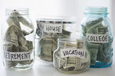 Jars with money
