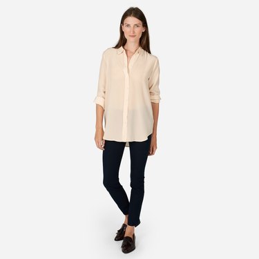 everlane silk blouse