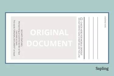 illustration of the back of a check