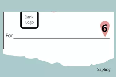 Image call out 6 - the memo line on a check