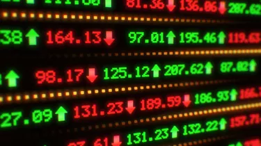 Moving Stock Market Tickers Finance Data Numbers Changing Quickly