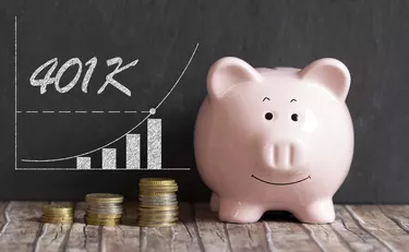 401K piggy bank concept
