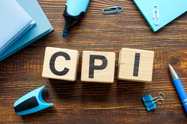 Consumer Price Index CPI concept. Wooden cubes with letters on the desk.