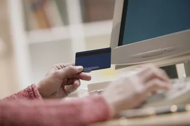 Woman ordering online