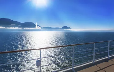 Fjord in Iceland, view from ship