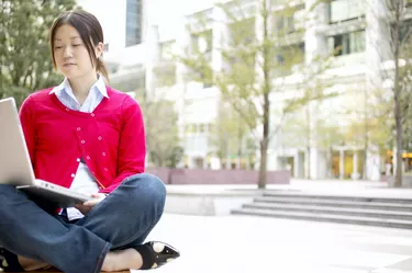 Woman using laptop computer
