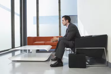 Businessman in Waiting Room