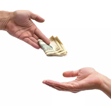 hand and cash