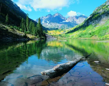 Maroon Lake and Maroon Bells, Rocky Mountains, Colorado, USA
