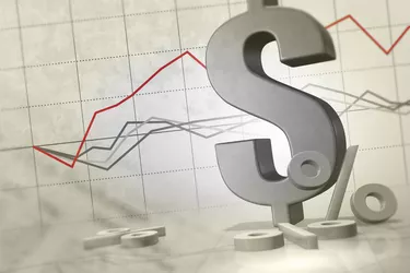 Dollar sign with line graph