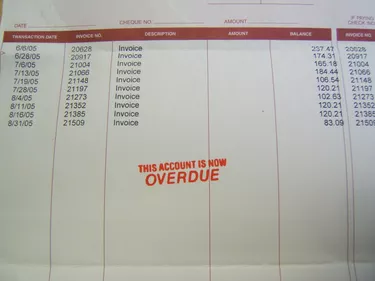 Overdue bill