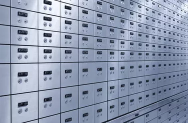Safety Deposit Boxes in Bank of vault