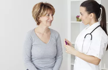 Mature woman with her female doctor.