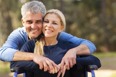 mid age man and disabled wife