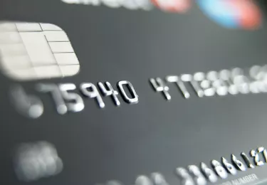 Close-up of credit card
