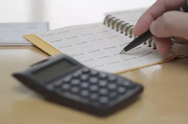 Business people check his schedule time