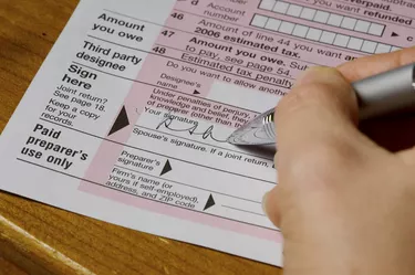 Signing Tax Form