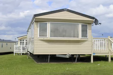 Caravan in trailer park